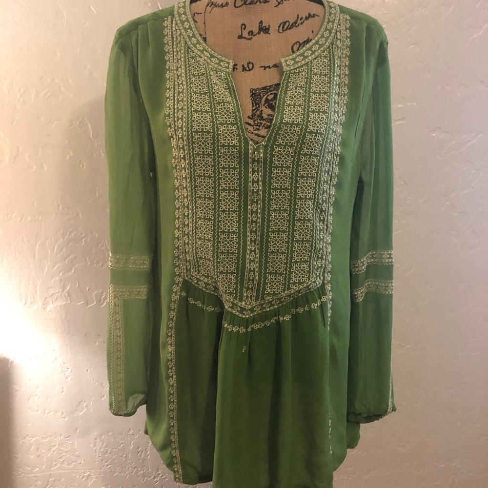 Tolani embroidered, oversized tunic, size small